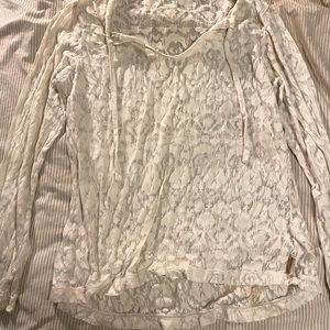 White merrell m long sleeve, Medium